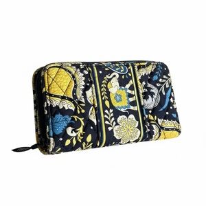 Vera Bradley Women's Wallet - Navy and Mustard Floral